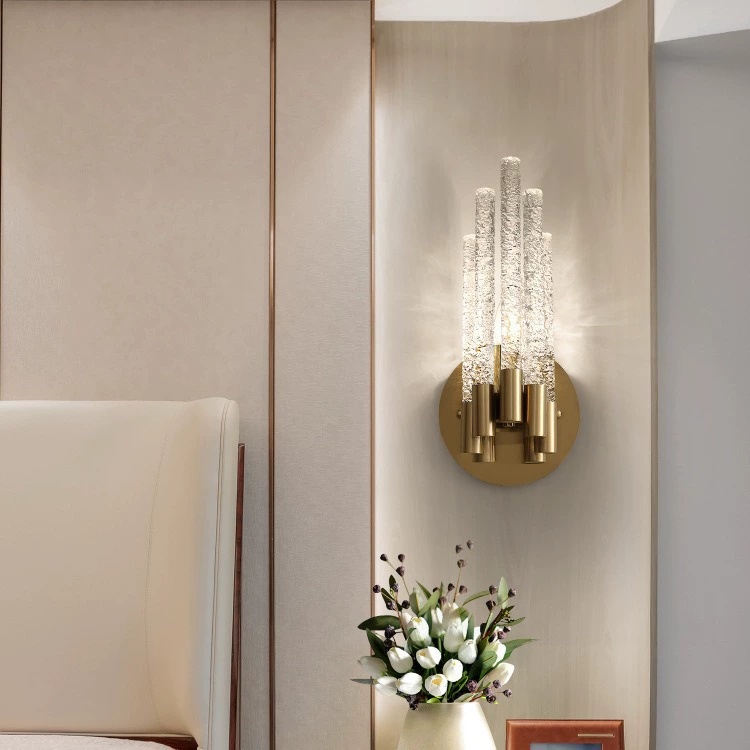 Modern crystal wall lamp